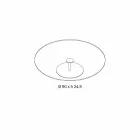 Masă de cafea rotundă din sticlă extra-clară - Giovannino Viadurini