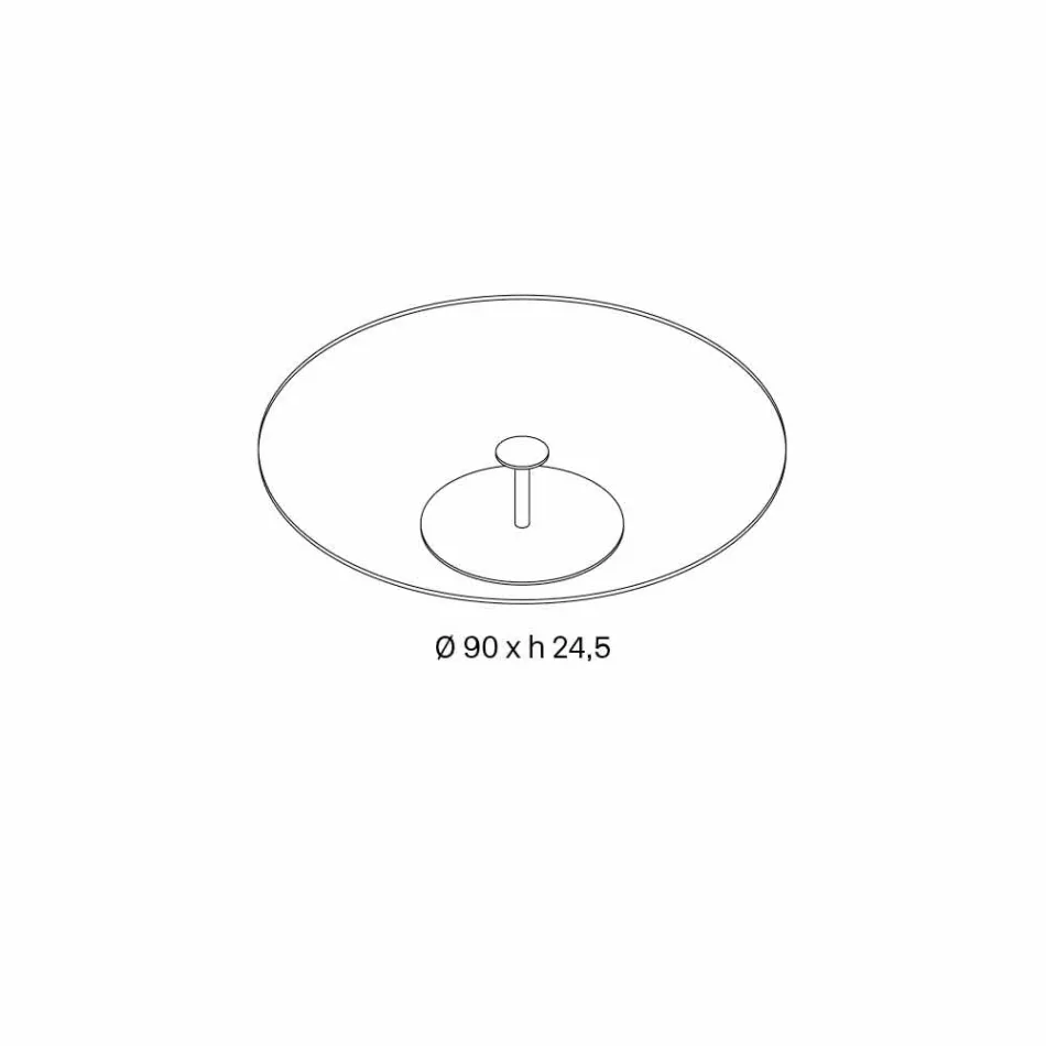 Masă de cafea rotundă din sticlă extra-clară - Giovannino Viadurini