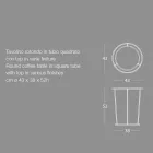 Masuta de cafea rotunda pentru living modern din metal colorat Made in Italy - Raphael Viadurini