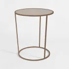 Masuta de cafea rotunda pentru living modern din metal colorat Made in Italy - Raphael Viadurini