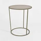 Masuta de cafea rotunda pentru living modern din metal colorat Made in Italy - Raphael Viadurini