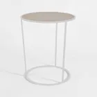 Masuta de cafea rotunda pentru living modern din metal colorat Made in Italy - Raphael Viadurini