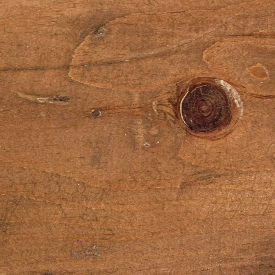 Masuta de cafea rotunda din lemn reciclat si otel alb sau gri - Genoveffa Viadurini