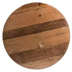 Masuta de cafea rotunda din lemn reciclat si otel alb sau gri - Genoveffa Viadurini