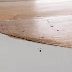 Masuta de cafea rotunda din lemn reciclat si otel alb sau gri - Genoveffa Viadurini