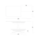 Masuta de cafea transformabila cu inaltime reglabila pana la 82 cm Made in Italy - Roata Viadurini