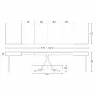 Măsuță de cafea transformabilă din lemn și metal negru, fabricată în Italia - Niverio Viadurini