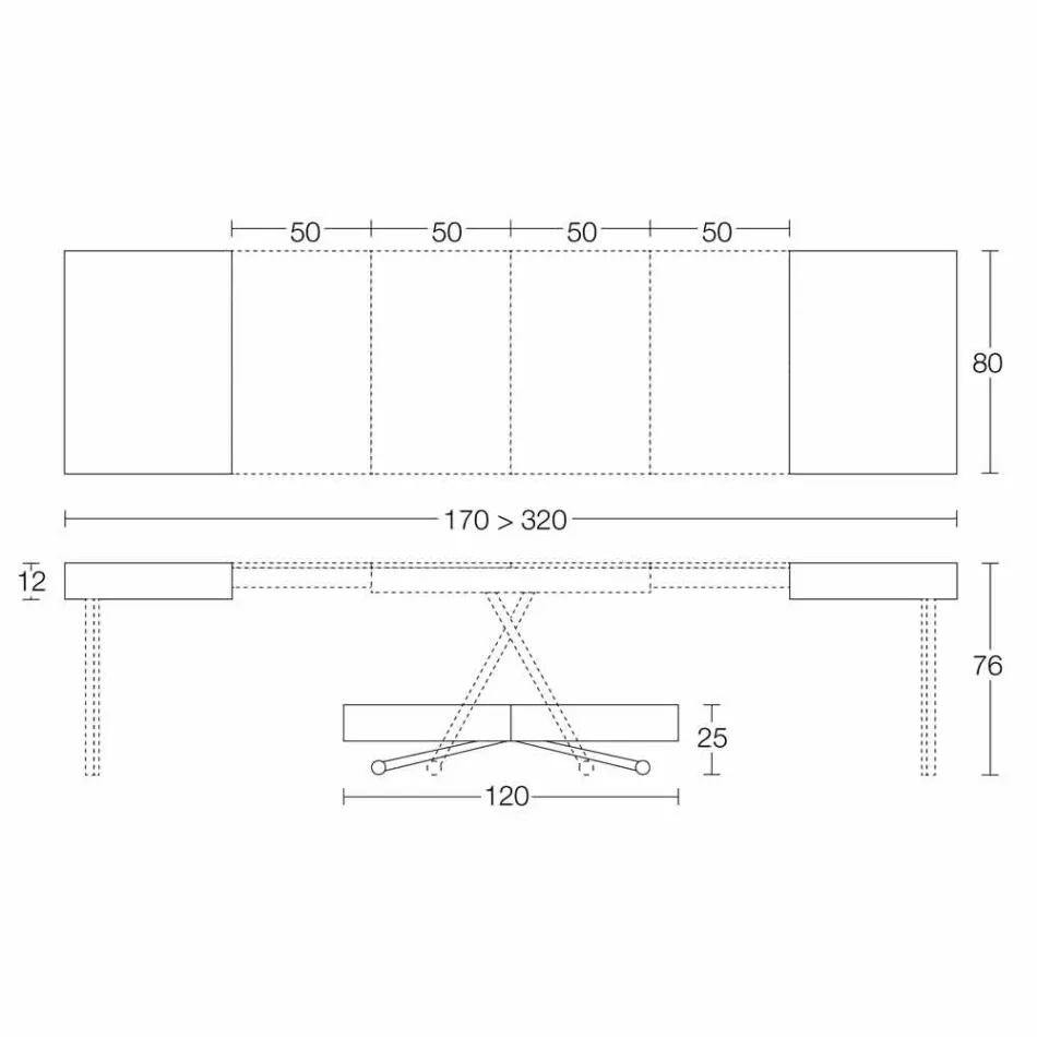 Măsuță de cafea transformabilă din lemn și metal negru, fabricată în Italia - Niverio Viadurini