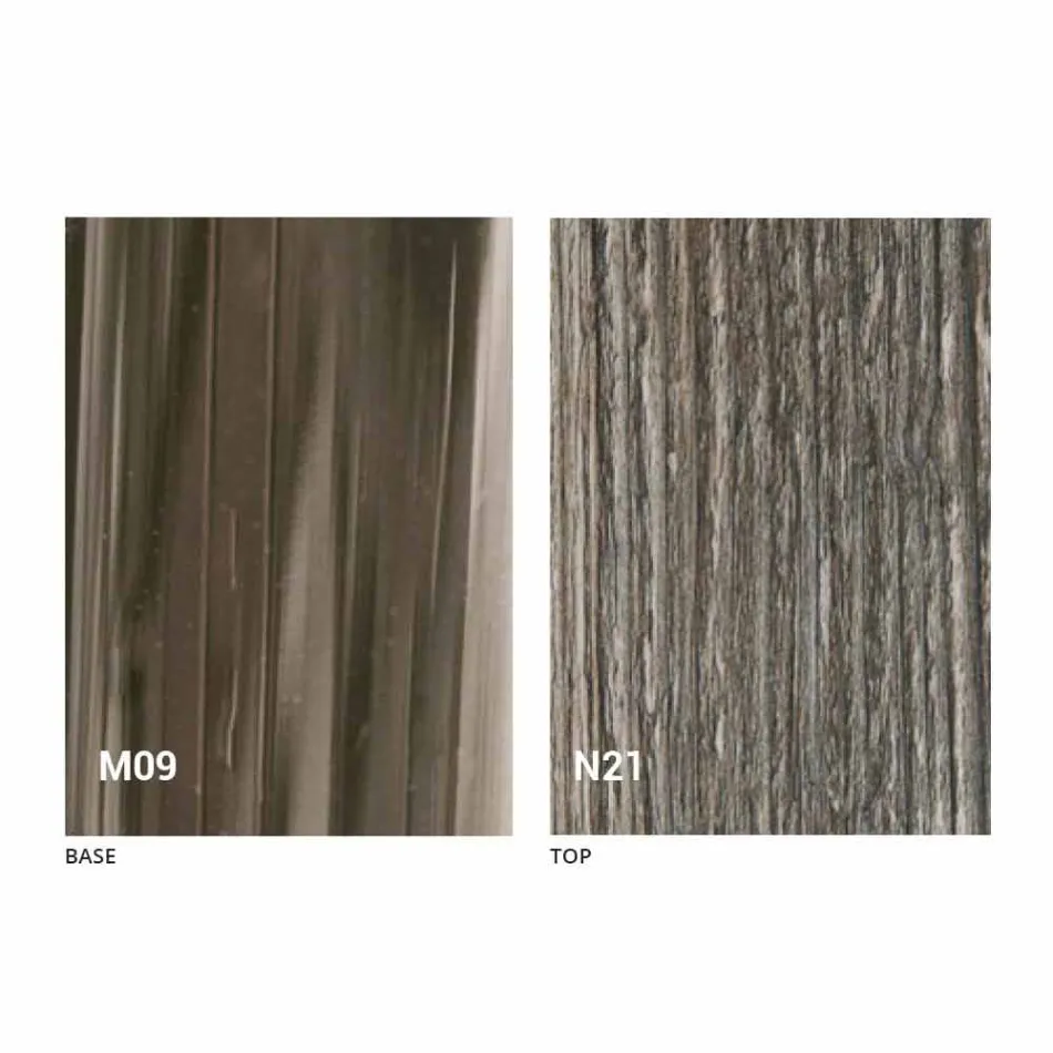 Măsuță de cafea transformabilă din lemn și metal negru, fabricată în Italia - Niverio Viadurini