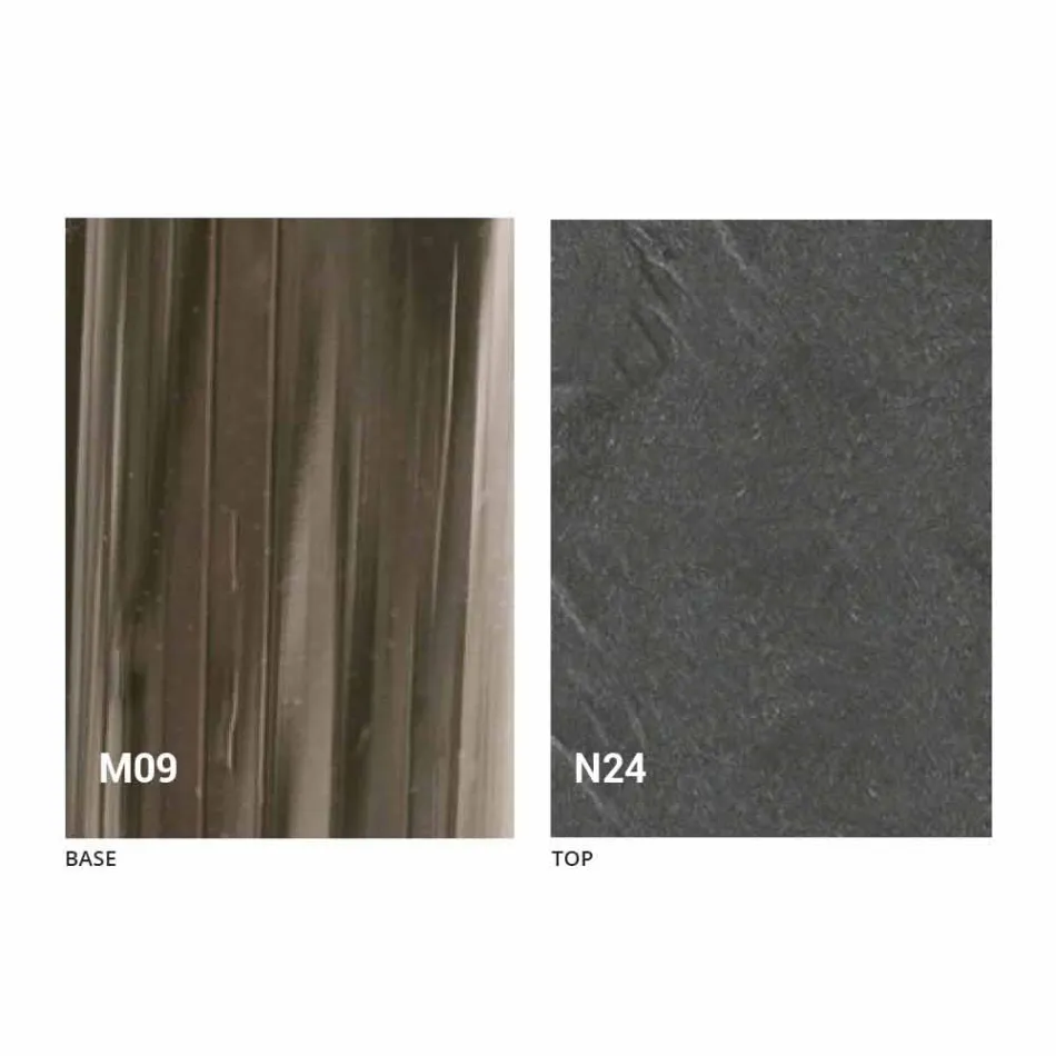 Măsuță de cafea transformabilă din lemn și metal negru, fabricată în Italia - Niverio Viadurini