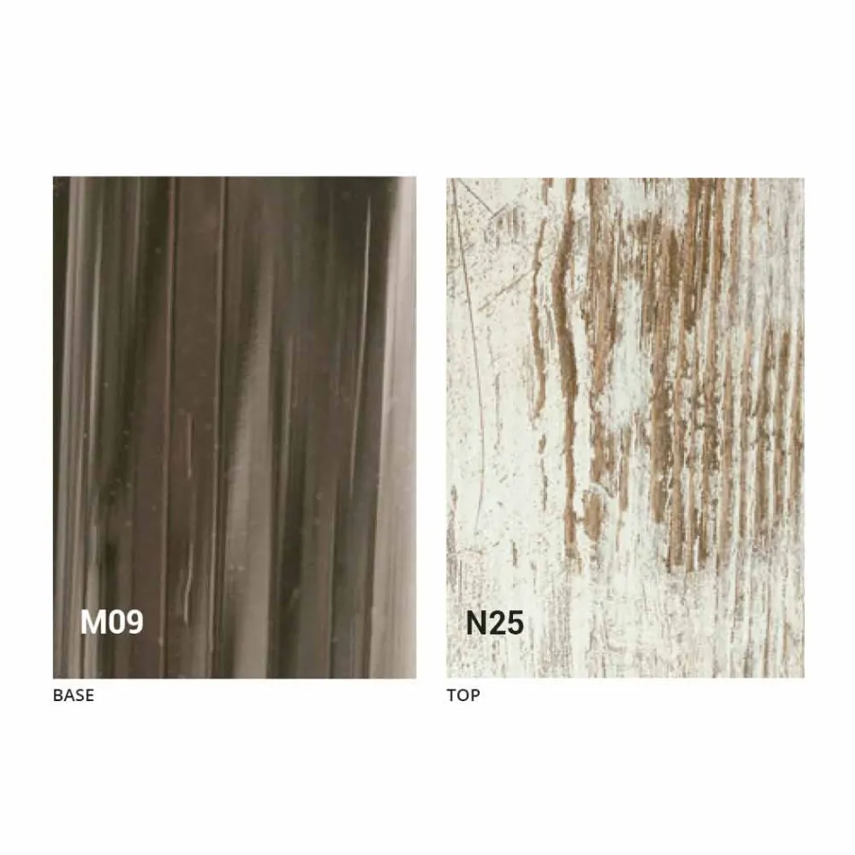 Măsuță de cafea transformabilă din lemn și metal negru, fabricată în Italia - Niverio Viadurini