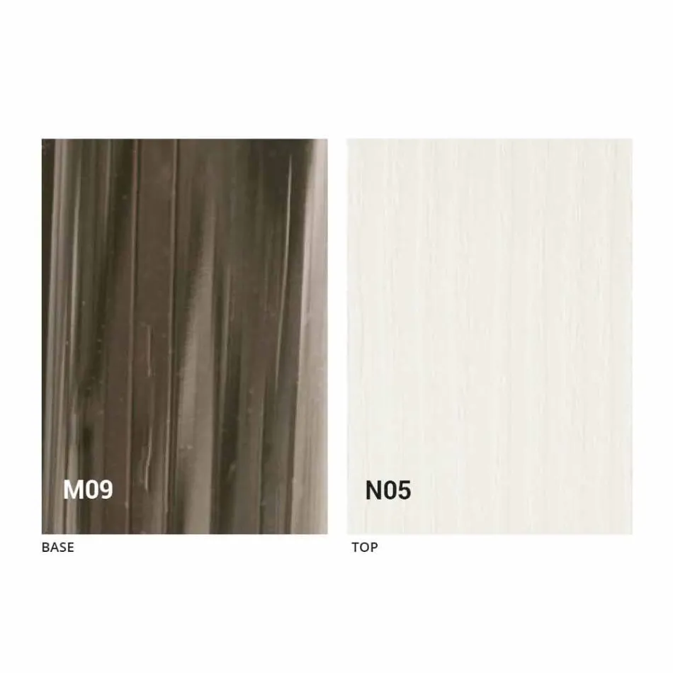 Măsuță de cafea transformabilă din lemn și metal negru, fabricată în Italia - Niverio Viadurini