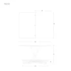 Masuta de cafea transformabila in metal si design din ceramica Made in Italy - Saturn Viadurini