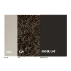 Masuta de cafea transformabila in metal si design din ceramica Made in Italy - Saturn Viadurini