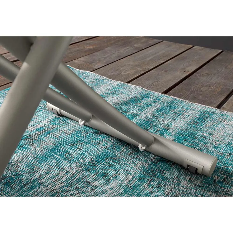 Masuta de cafea transformabila in metal si design din ceramica Made in Italy - Saturn Viadurini