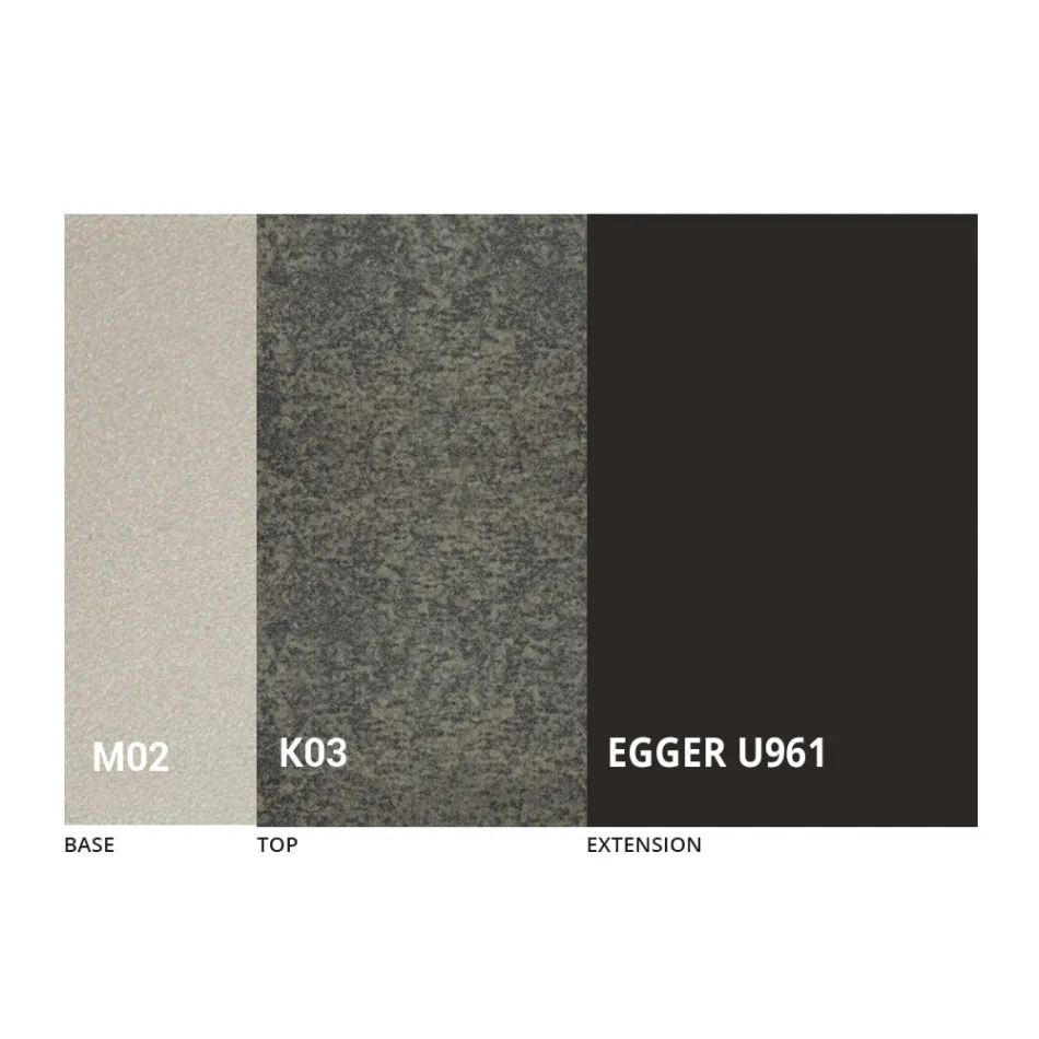 Masuta de cafea transformabila in metal si design din ceramica Made in Italy - Saturn Viadurini