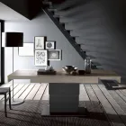 Masuta de cafea transformabila in masa din lemn fabricata in Italia - Polar Viadurini