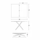 Măsuță de cafea convertibilă într-o masă de luat masa din lemn și bază metalică - piersică Viadurini