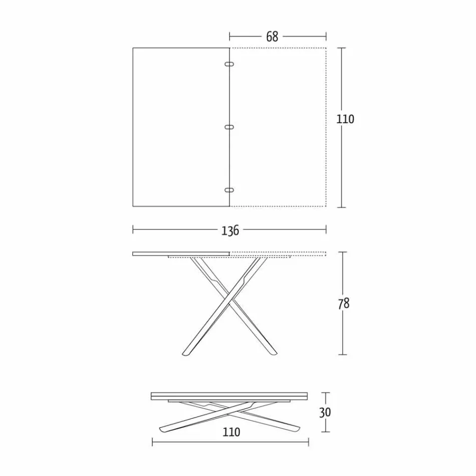 Măsuță de cafea convertibilă într-o masă de luat masa din lemn și bază metalică - piersică Viadurini