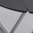 Masuta de cafea transformabila in masa rotunda din metal si sticla - Giordana Viadurini