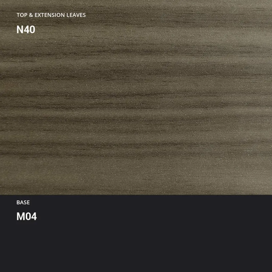 Masuta de cafea transformabila din metal si lemn Made in Italy - Polaris Viadurini