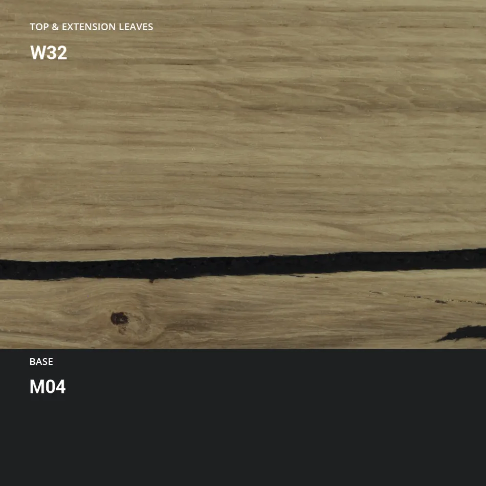 Masuta de cafea transformabila din metal si lemn Made in Italy - Polaris Viadurini