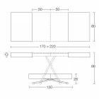 Măsuță de cafea modernă transformabilă cu efect de top Malta Made in Italy - Patroclus Viadurini