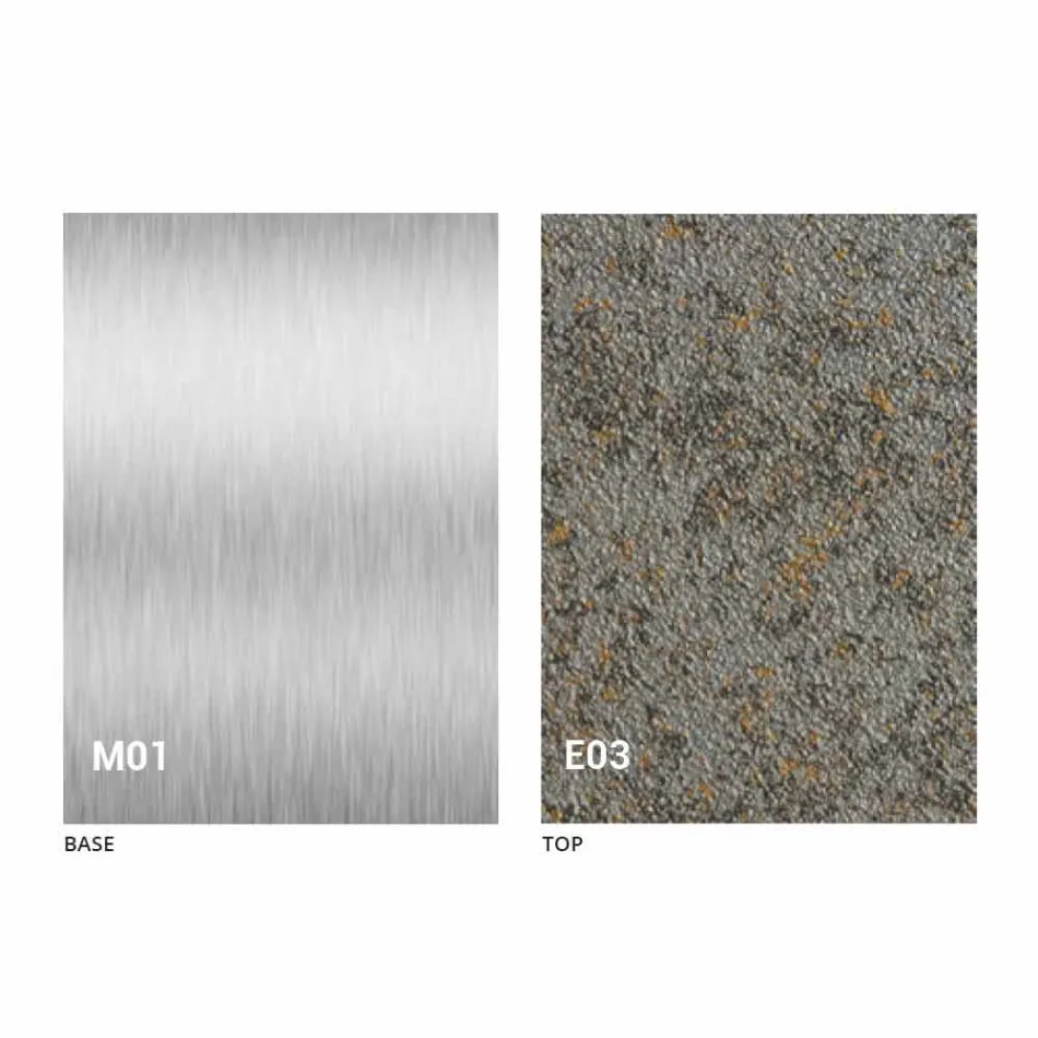 Masa de cafea moderna transformabila cu efect de mortar Top Made in Italy - Salomon Viadurini