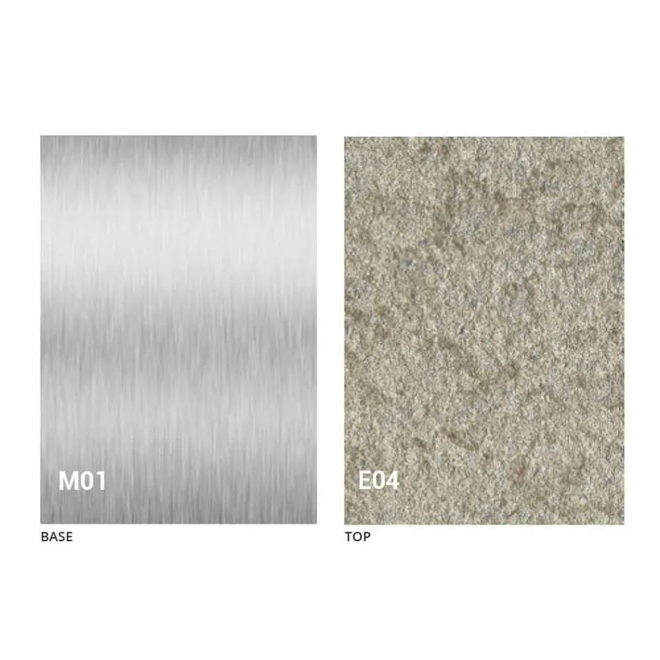 Masa de cafea moderna transformabila cu efect de mortar Top Made in Italy - Salomon Viadurini