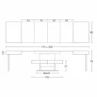 Masa de cafea moderna transformabila cu efect de mortar Top Made in Italy - Salomon Viadurini