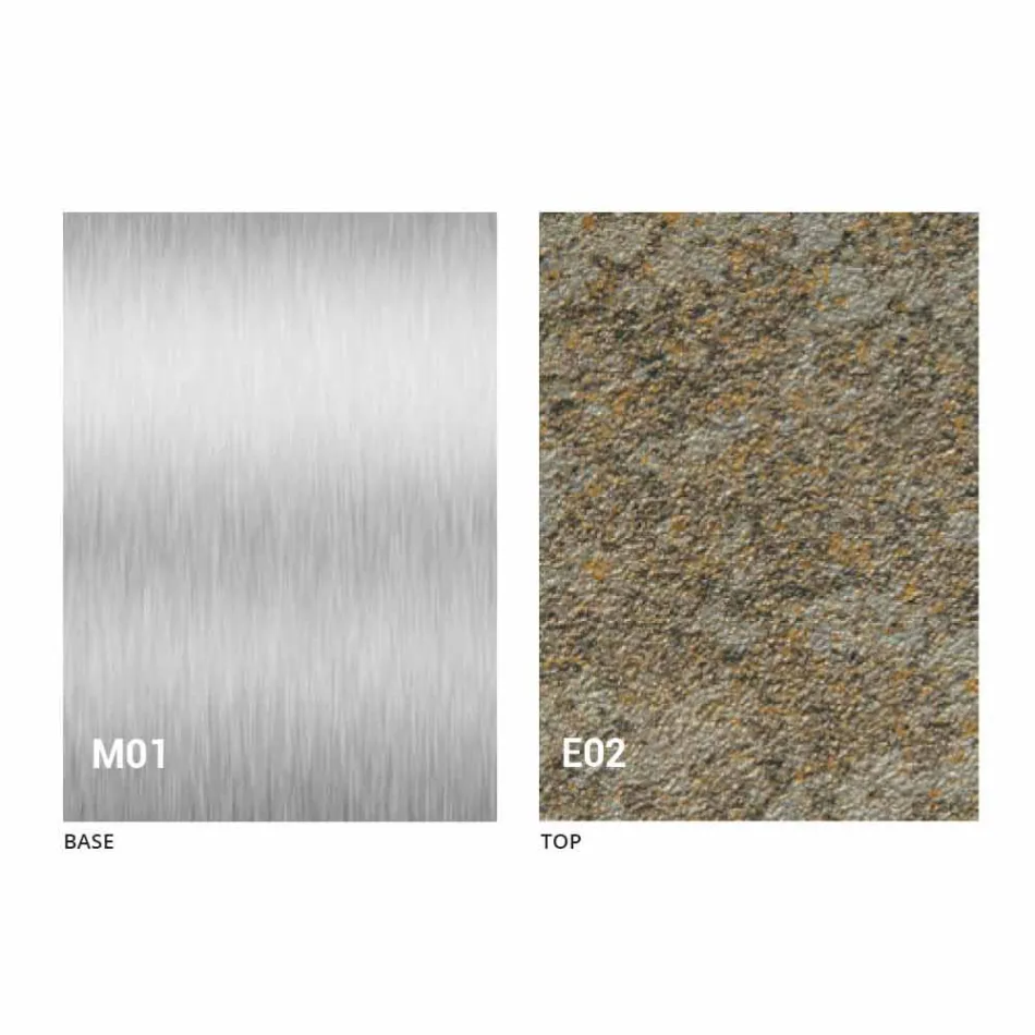 Masa de cafea moderna transformabila cu efect de mortar Top Made in Italy - Salomon Viadurini