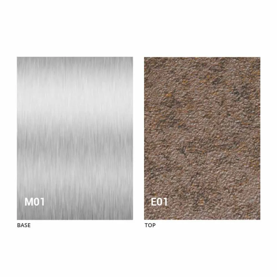 Masa de cafea moderna transformabila cu efect de mortar Top Made in Italy - Salomon Viadurini