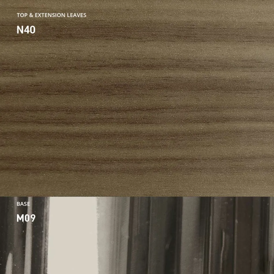 Masuta de cafea transformabila moderna din metal si lemn Made in Italy - Univers Viadurini