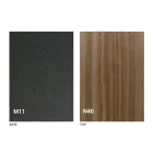 Masă de cafea transformabilă modernă din metal grafit și blat din lemn - Sistocle Viadurini