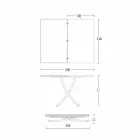 Masă de cafea transformabilă modernă din metal grafit și blat din lemn - Sistocle Viadurini