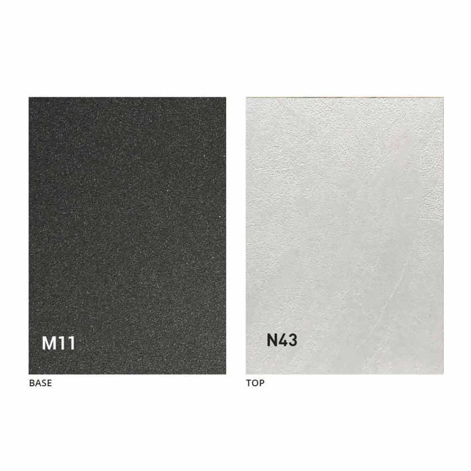 Masă de cafea transformabilă modernă din metal grafit și blat din lemn - Sistocle Viadurini