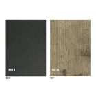 Masă de cafea transformabilă modernă din metal grafit și blat din lemn - Sistocle Viadurini