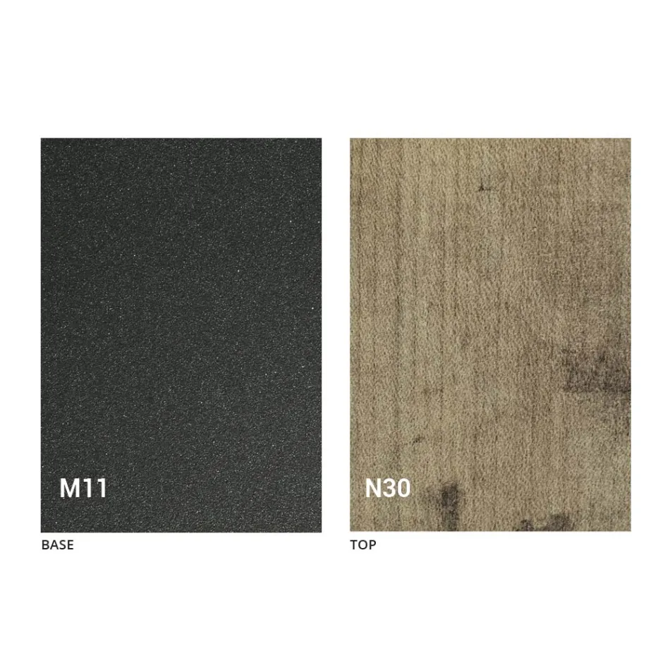 Masă de cafea transformabilă modernă din metal grafit și blat din lemn - Sistocle Viadurini