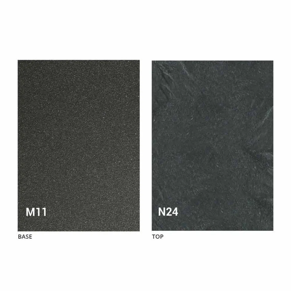 Masă de cafea transformabilă modernă din metal grafit și blat din lemn - Sistocle Viadurini