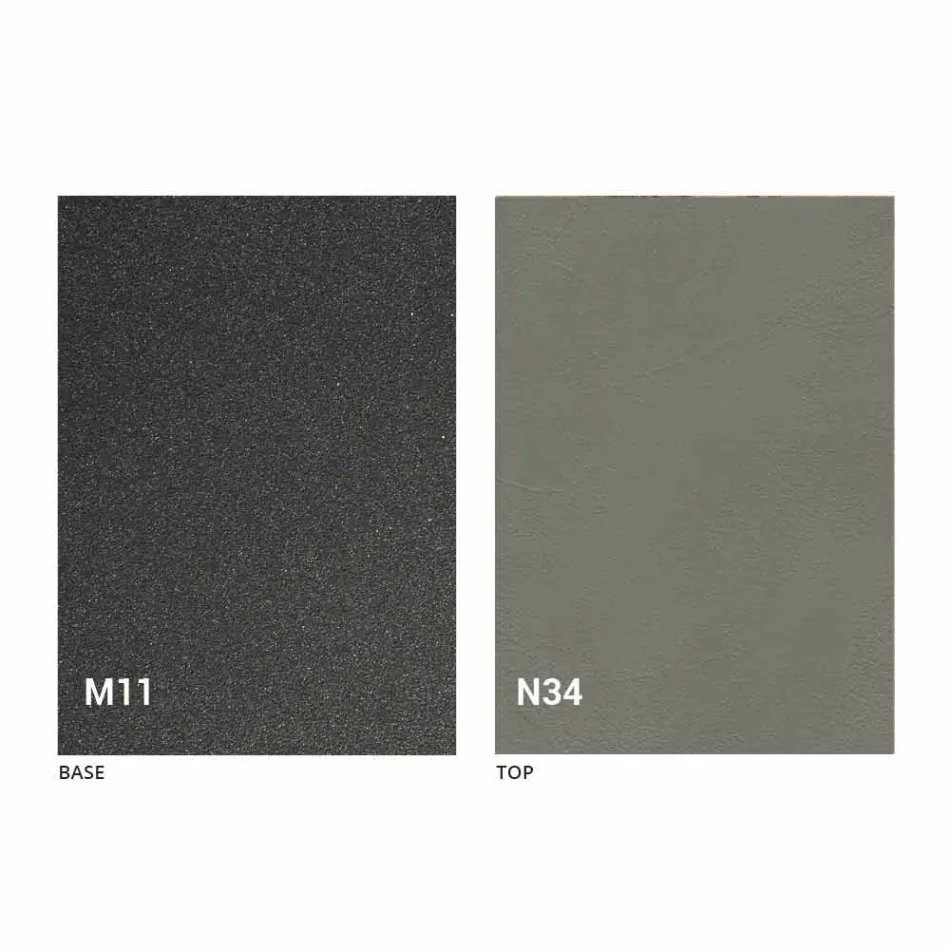 Masă de cafea transformabilă modernă din metal grafit și blat din lemn - Sistocle Viadurini