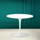 Masuta de cafea Tulip Eero Saarinen H 41 din Ceramica Alba Absoluta Made in Italy - Scarlet Viadurini