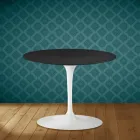 Masă de cafea Eero Saarinen Tulip H 41 în ceramică Domoos fabricată în Italia - Stacojiu Viadurini