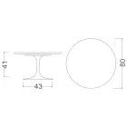 Masă de cafea Eero Saarinen Tulip H 41 în ceramică Domoos fabricată în Italia - Stacojiu Viadurini