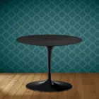 Masă de cafea Eero Saarinen Tulip H 41 în ceramică Domoos fabricată în Italia - Stacojiu Viadurini