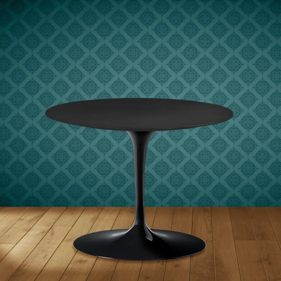 Masă de cafea Eero Saarinen Tulip H 41 în ceramică Domoos fabricată în Italia - Stacojiu Viadurini