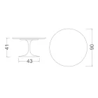 Masuta de cafea Tulip Eero Saarinen H 41 in Invisible Select Ceramic Made in Italy - Scarlet Viadurini