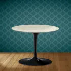 Masă de cafea Eero Saarinen Tulip H 41 în ceramică Marmorio Fabricată în Italia - Stacojiu Viadurini