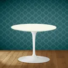 Masă de cafea Eero Saarinen Tulip H 41 în ceramică Moonè fabricată în Italia - Stacojiu Viadurini