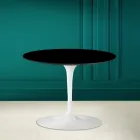 Masuta de cafea Tulip Eero Saarinen H 41 din Ceramica Neagra Absoluta Made in Italy - Scarlet Viadurini