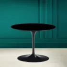 Masuta de cafea Tulip Eero Saarinen H 41 din Ceramica Neagra Absoluta Made in Italy - Scarlet Viadurini